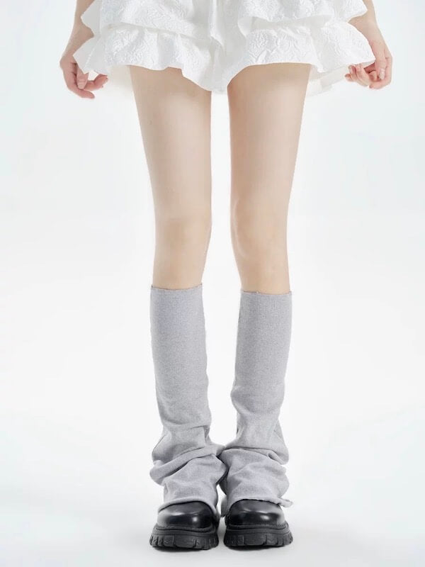 JK girl ribbed flared leg warmers