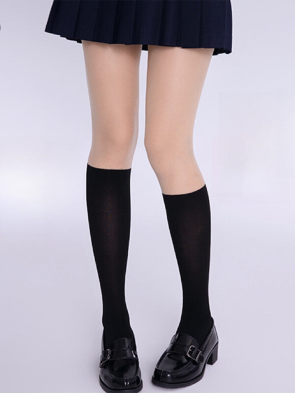 JK style stockings-effect tights