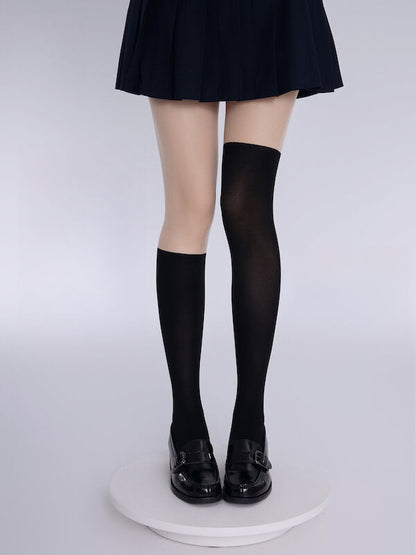 JK style stockings-effect tights
