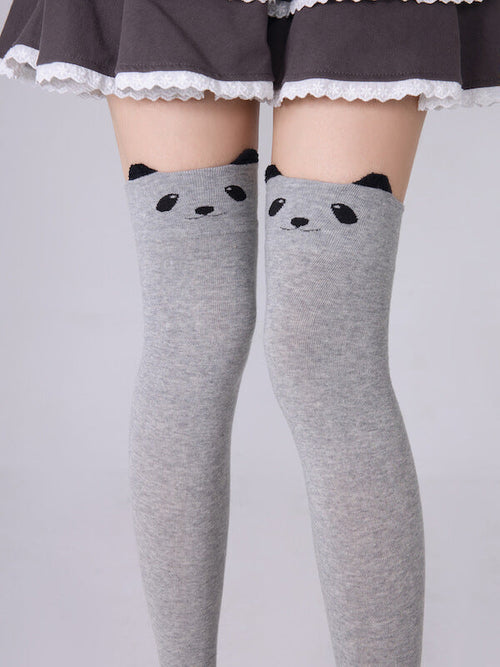 Kawaii bear over knee stockings