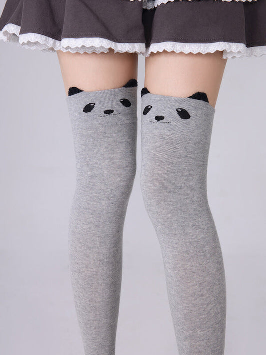 Kawaii bear over knee stockings
