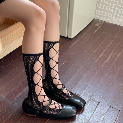 Lace hollow-out stockings
