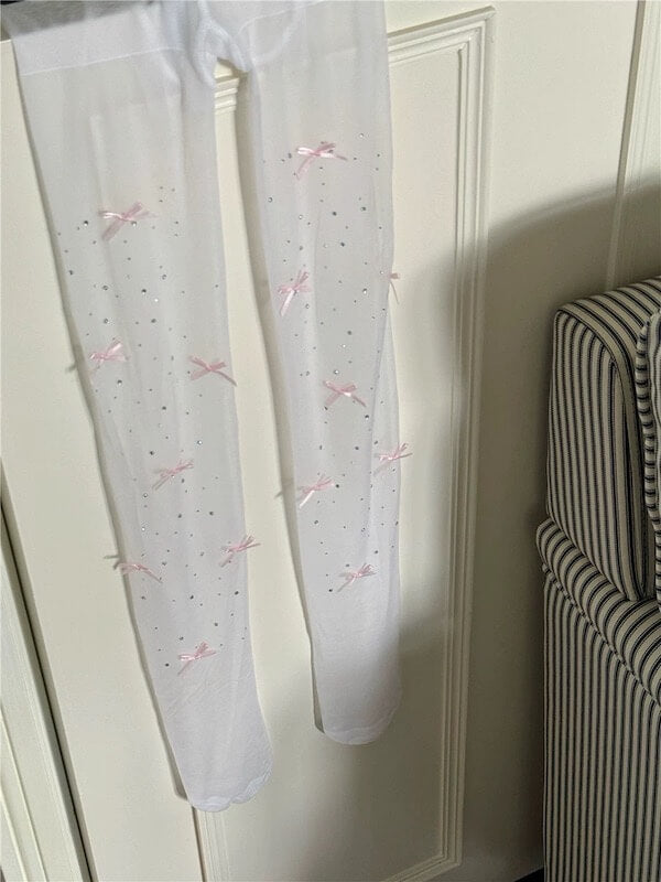 White with Pink Bows