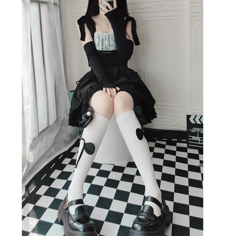 Lolita girl aesthetic flower stockings