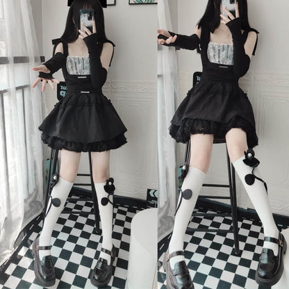 Lolita girl aesthetic flower stockings