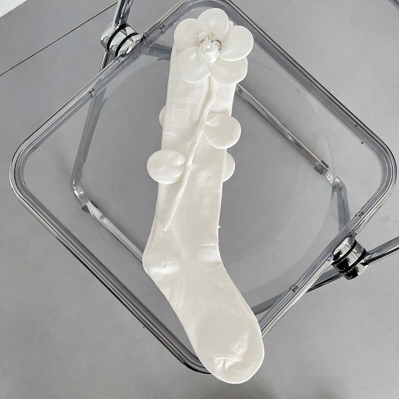Lolita girl aesthetic flower stockings