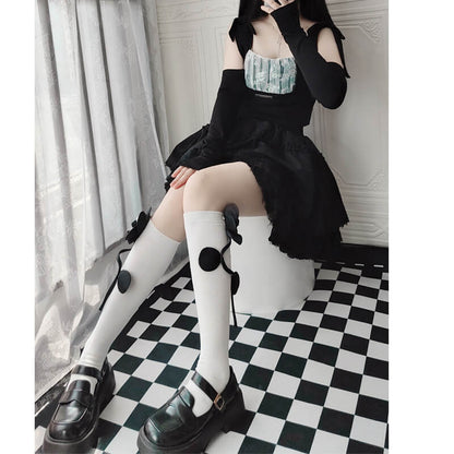Lolita girl aesthetic flower stockings