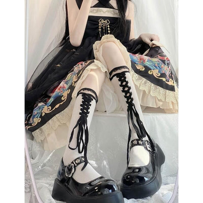 Lolita lace ribbon stockings