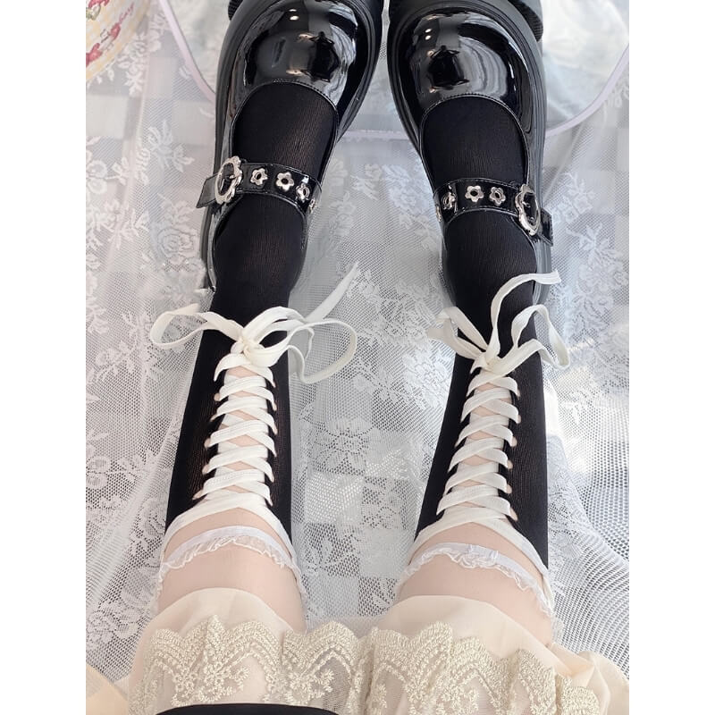 Lolita lace ribbon stockings