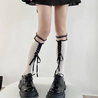 Lolita lace ribbon stockings