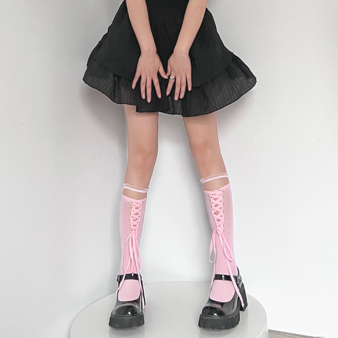 Lolita lace ribbon stockings