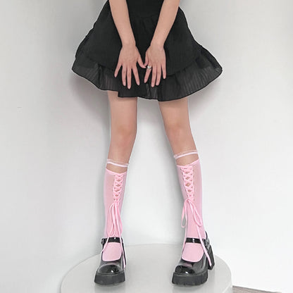 Lolita lace ribbon stockings