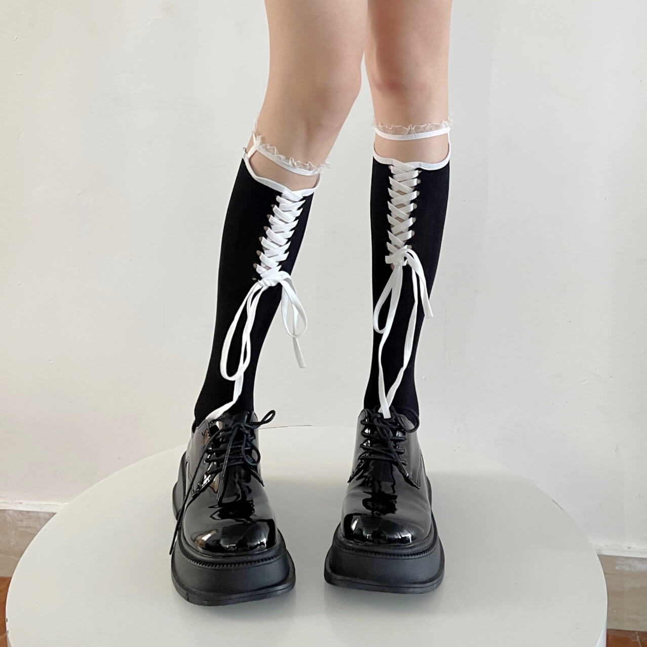 Lolita lace ribbon stockings