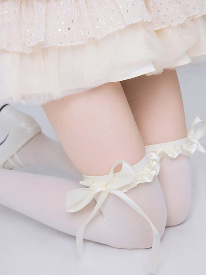 Lolita ribbon bow stockings