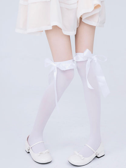 Lolita ribbon bow stockings