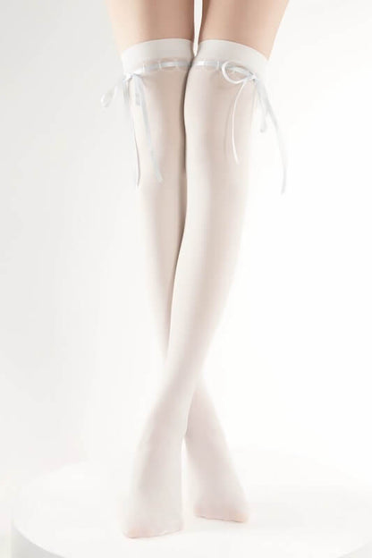 Lolita ribbon lace-up stockings