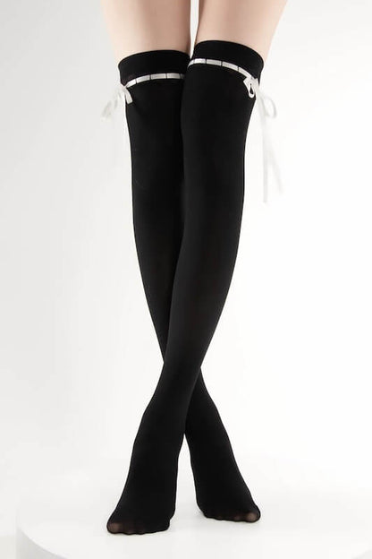 Lolita ribbon lace-up stockings