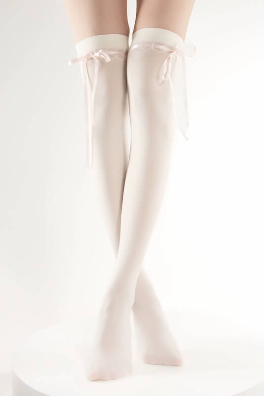 Lolita ribbon lace-up stockings