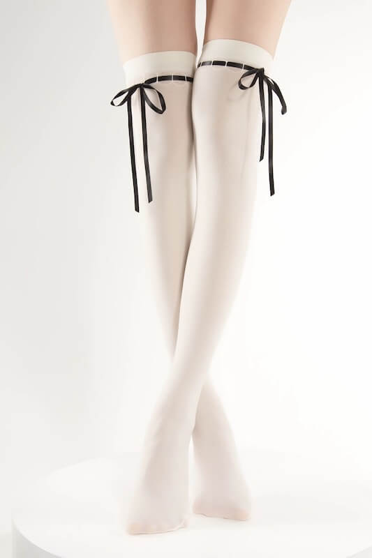 Lolita ribbon lace-up stockings
