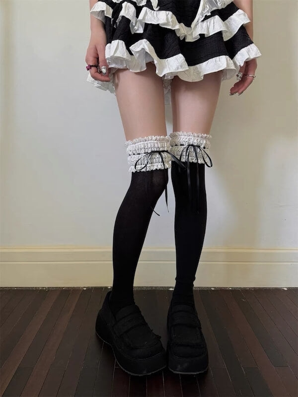 Lolita ruffled lace doll stockings