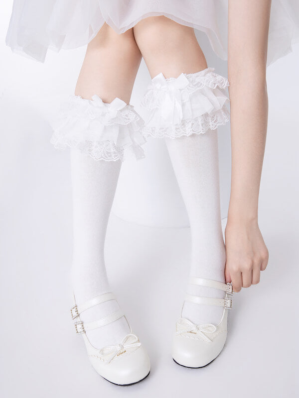Lolita triple lace layers stockings