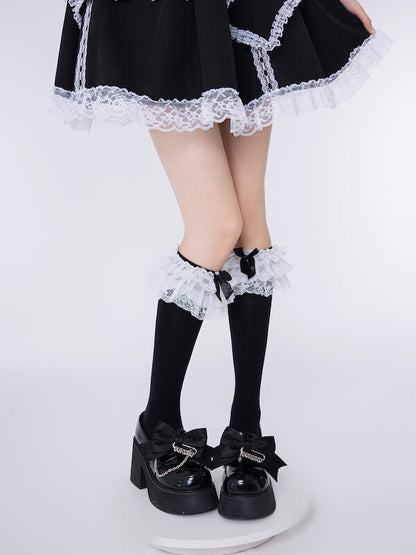 Lolita triple lace layers stockings