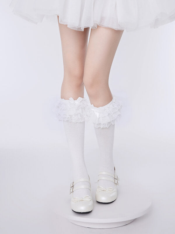Lolita triple lace layers stockings