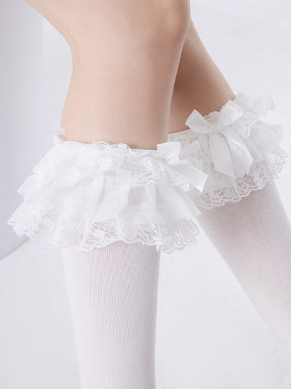 Lolita triple lace layers stockings