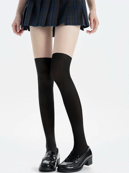 Lolita White Fake Thigh-High Tights