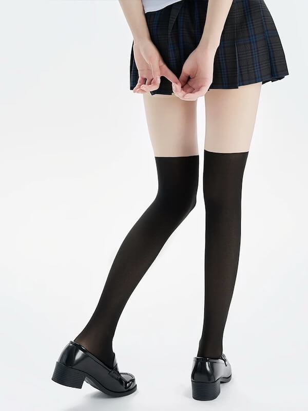 Lolita White Fake Thigh-High Tights
