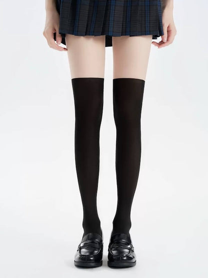 Lolita White Fake Thigh-High Tights