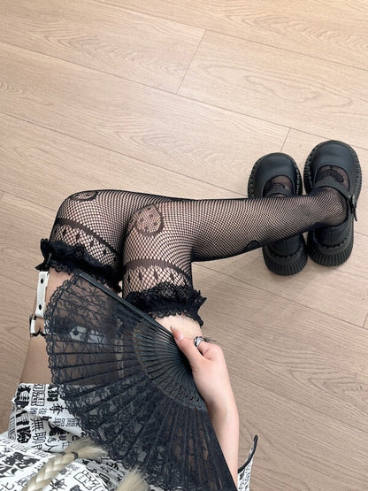 Lovely lollipop hearts fishnet stockings