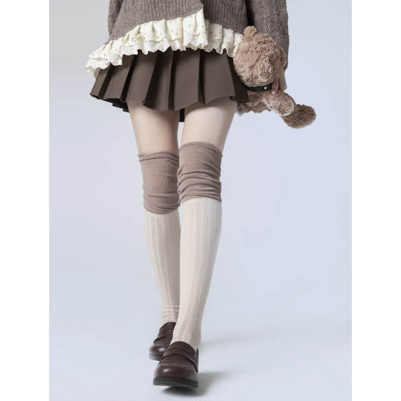 Mix color thigh high stockings