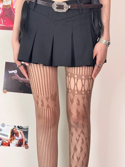 Niche asymmetric heart tights