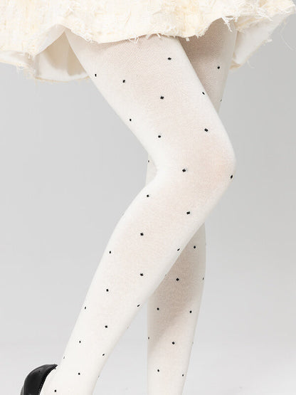 Polka dot autumn tights