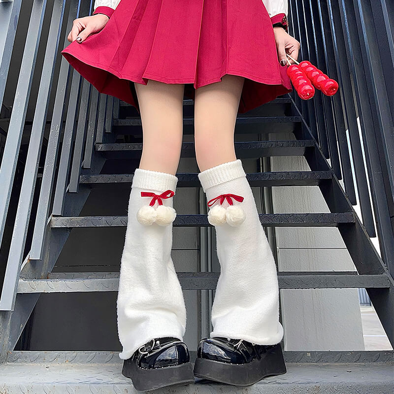 White with RED ribbons