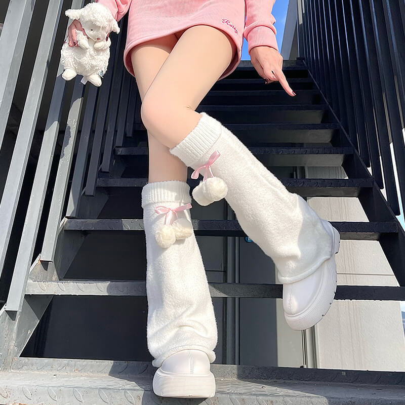 White with PINK ribbons