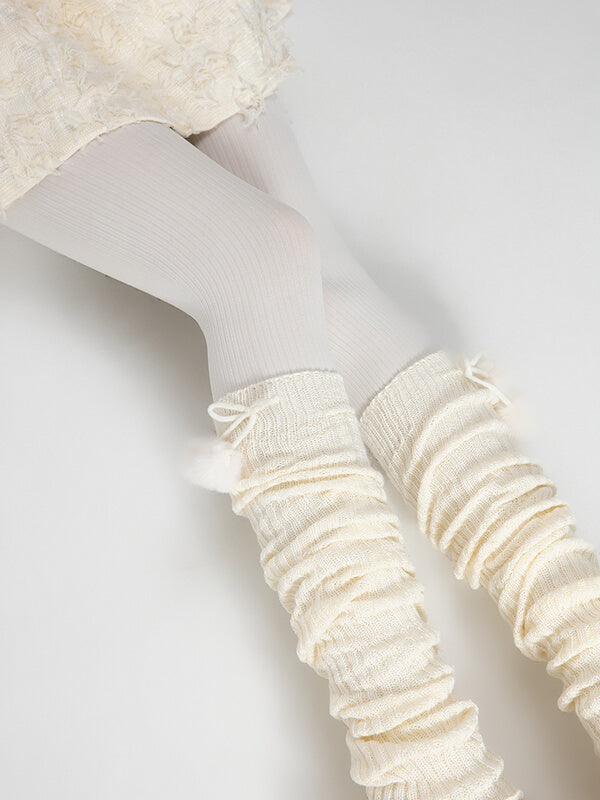 Pompon kawaii leg warmers