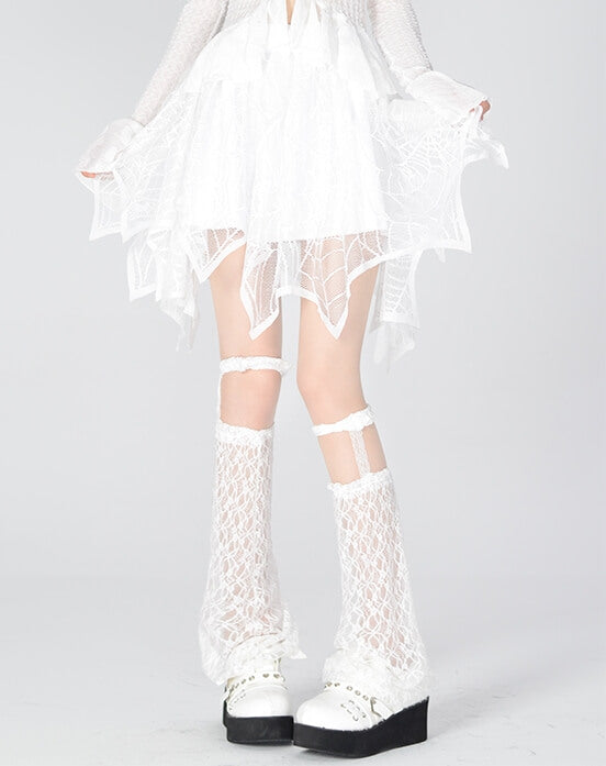 Puff lace leg warmers