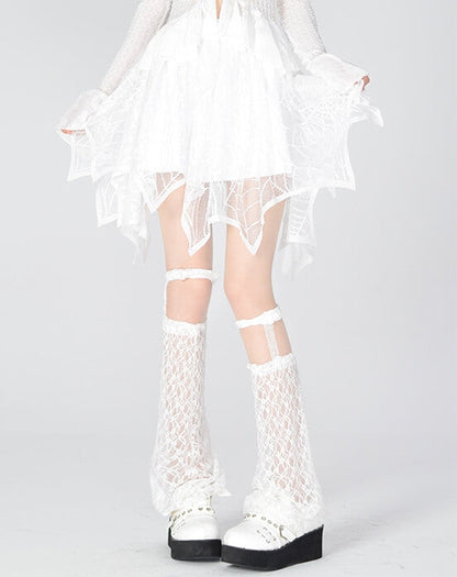 Puff lace leg warmers