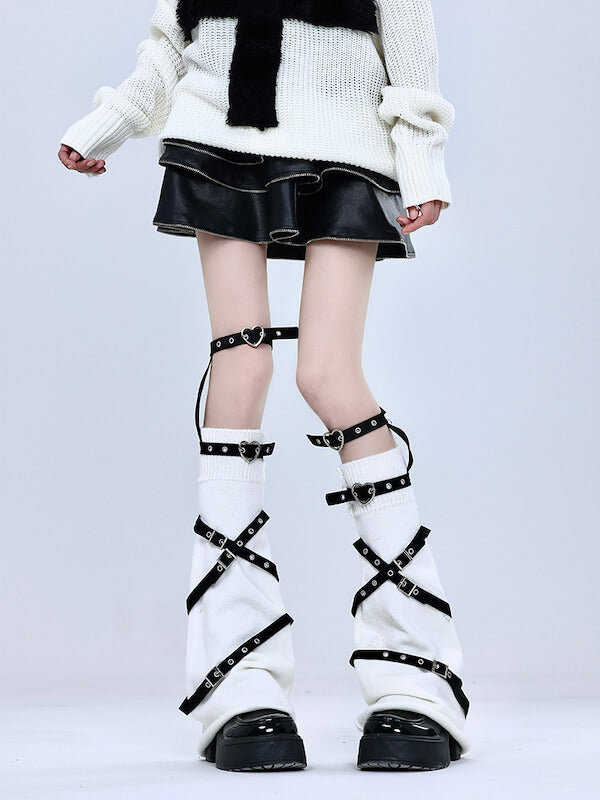 Punk hearts leg warmers
