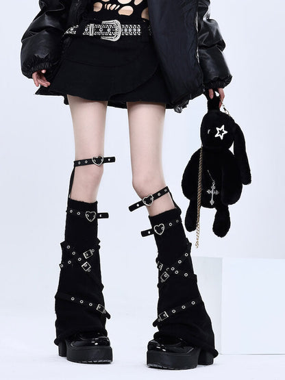 Punk hearts leg warmers