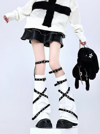 Punk hearts leg warmers