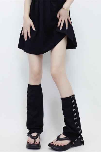 Punk buckles leg warmers