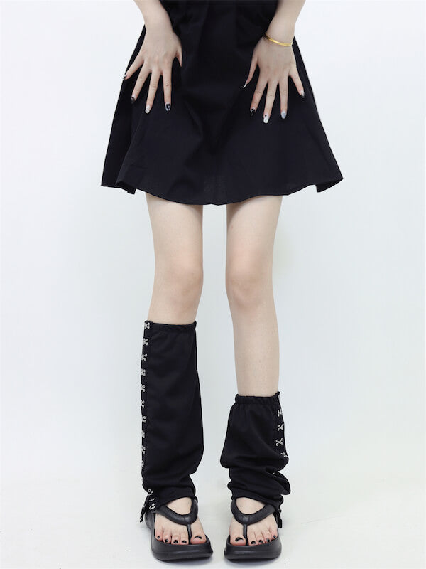 Punk buckles leg warmers