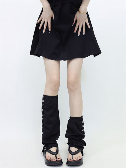 Punk buckles leg warmers