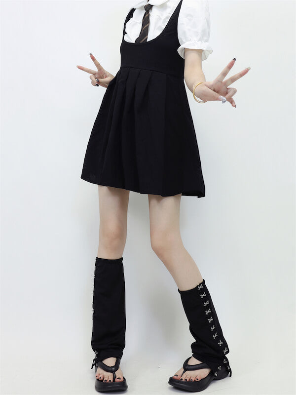 Punk buckles leg warmers