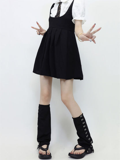 Punk buckles leg warmers