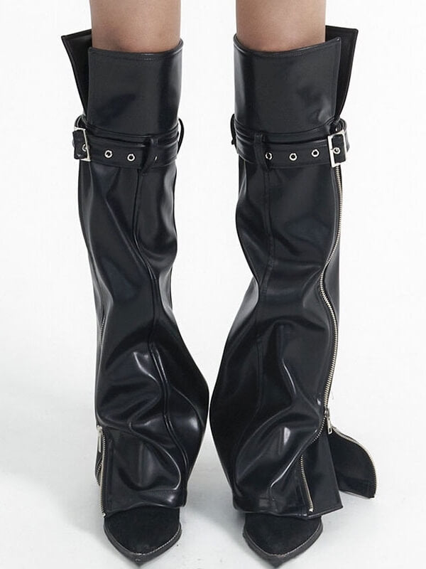 Punk zipper leg warmers