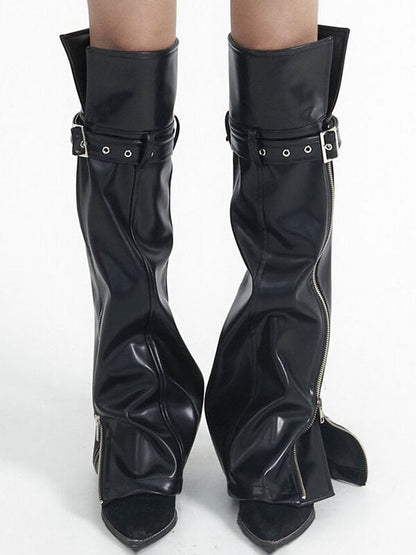 Punk zipper leg warmers